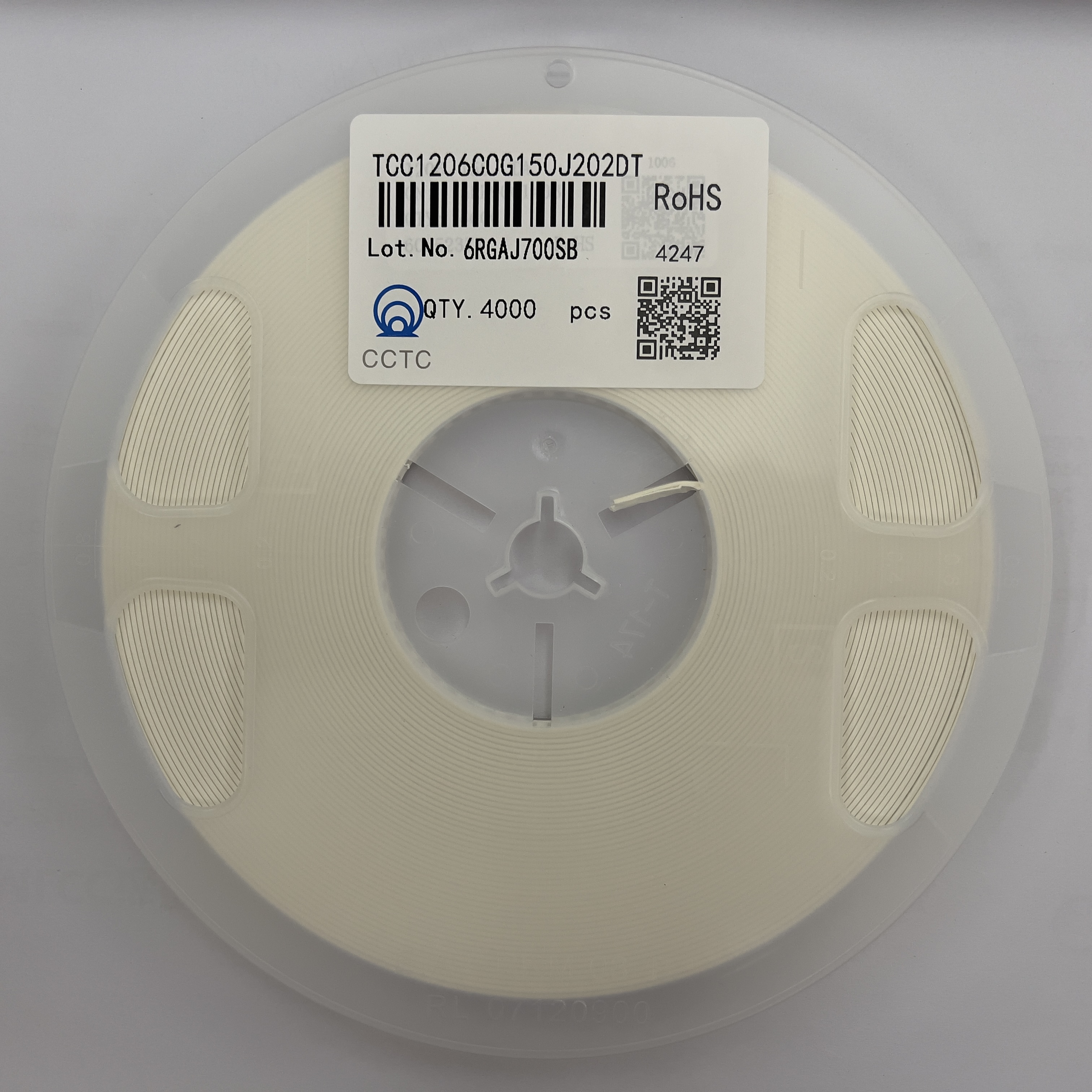 三环贴片电容TCC1206C0G150J202DT