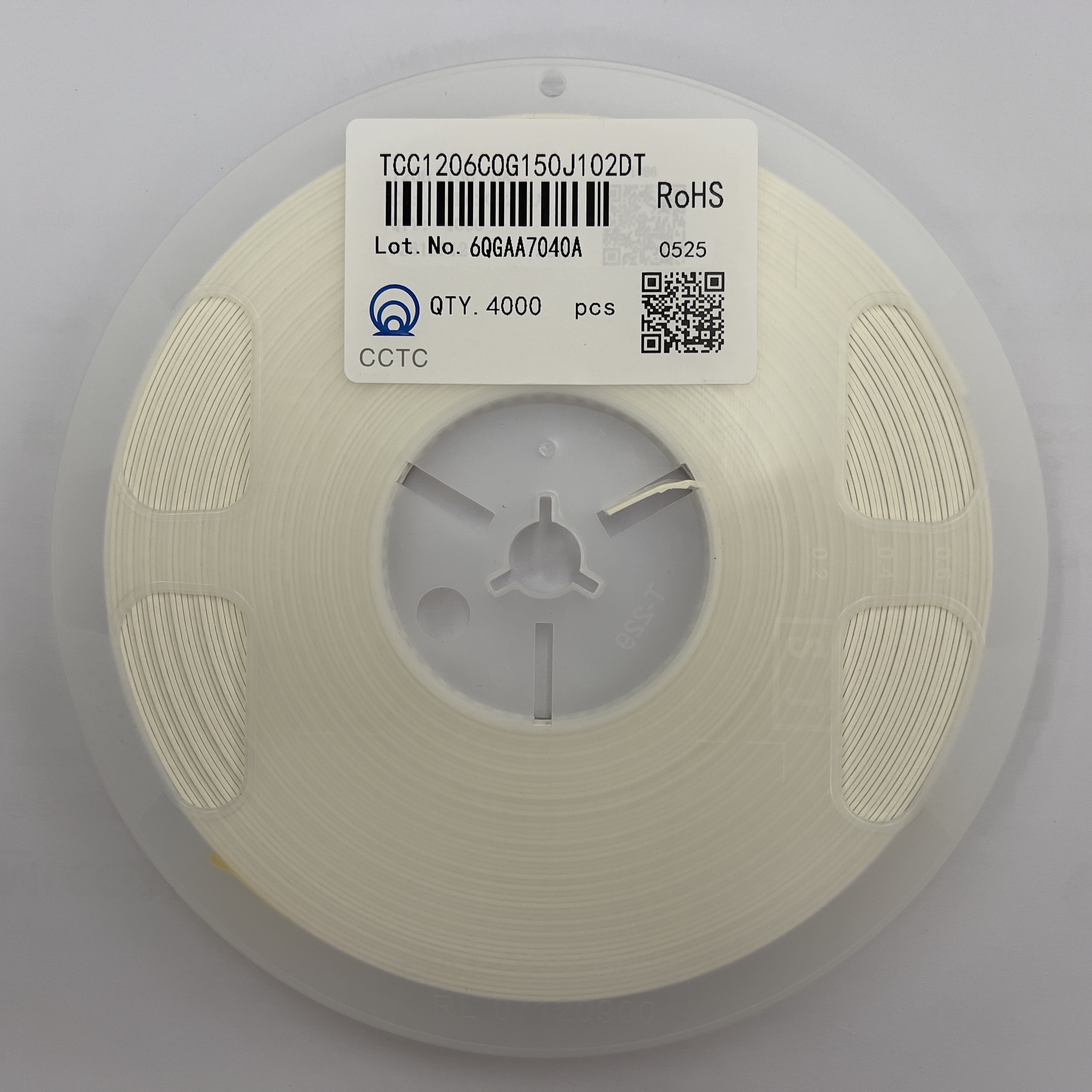 三环贴片电容TCC1206C0G150J102DT